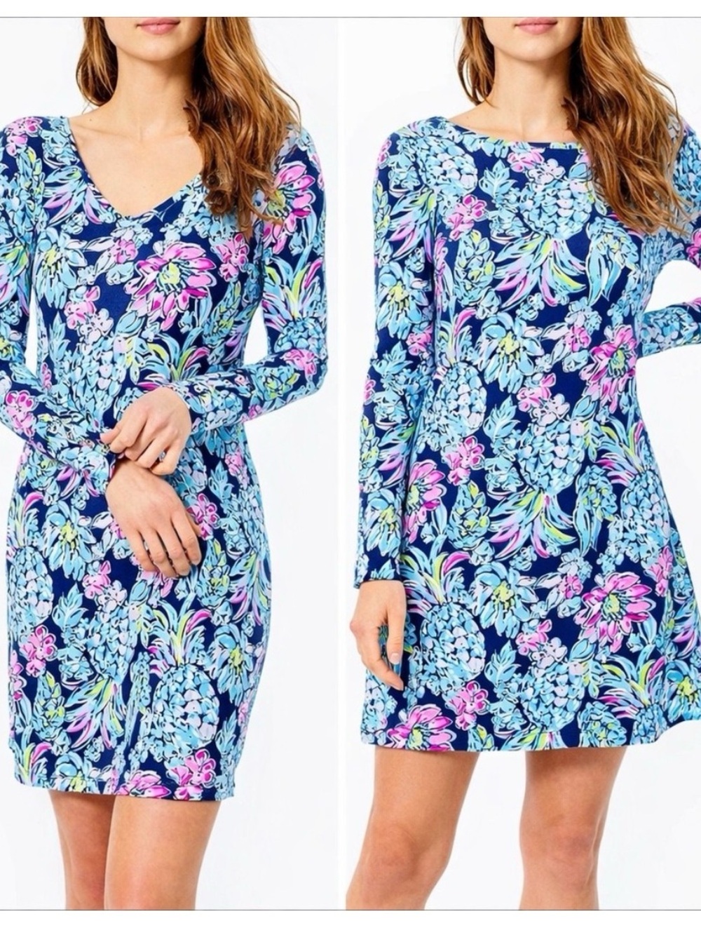 Lilly Pulitzer Kaisley Dual Neck Dress High Tide